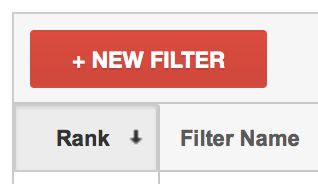 Google Analytics | Filters | Create New