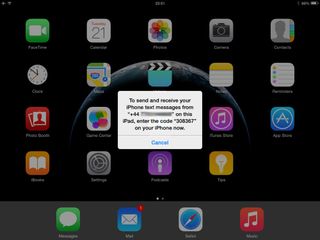 Enable Text Message Forwarding to iPad